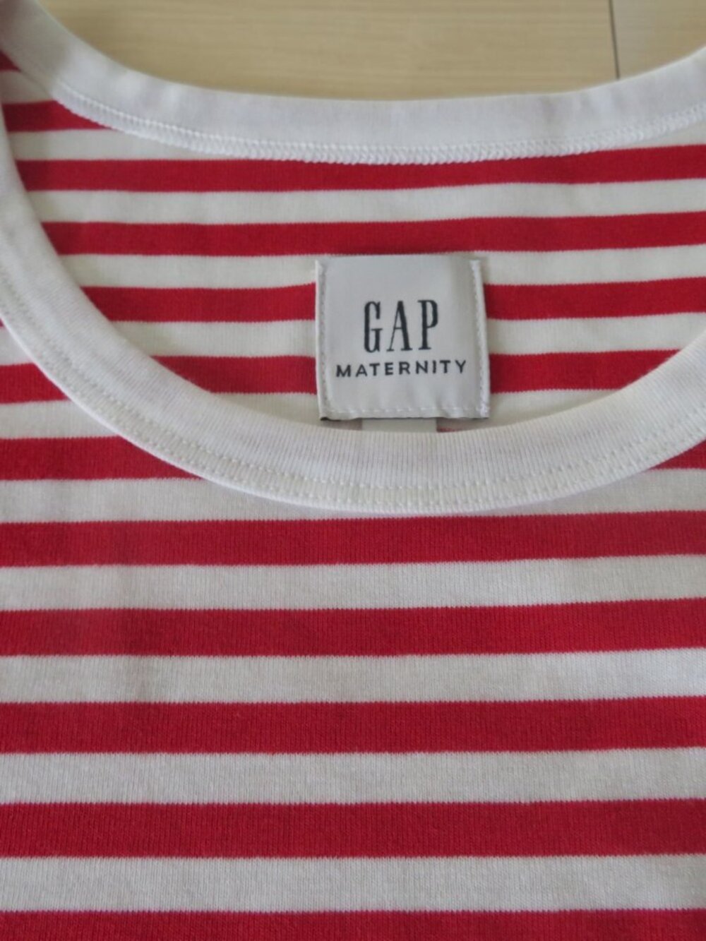 GAP - Maternity Modern Crewneck T-Shirt, Size Large, Red/White Stripes, NWOT - Picture 5 of 9